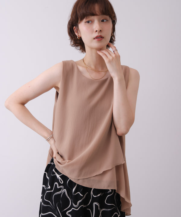 シフォンレイヤードタンク［7/10発送予定］