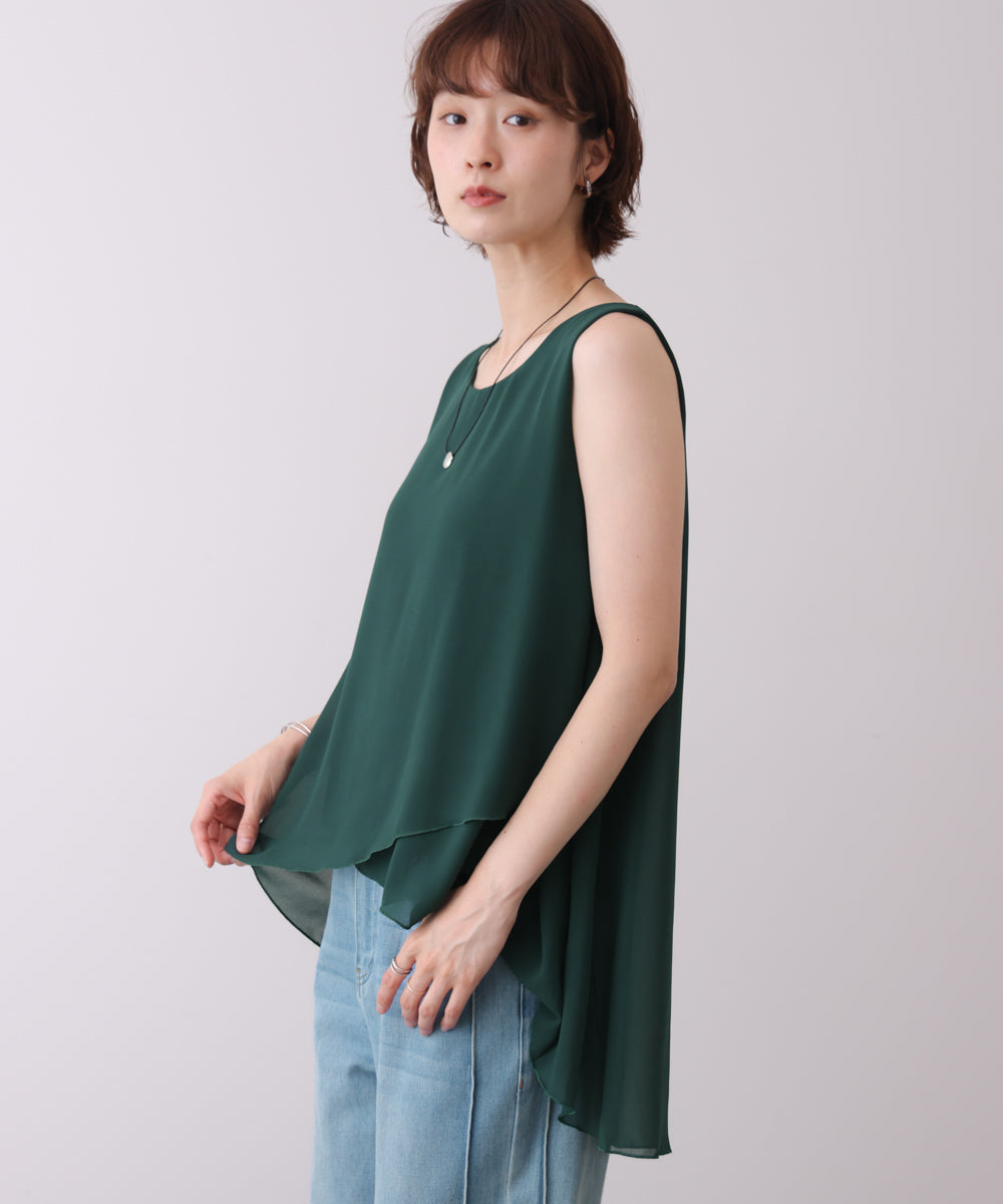 シフォンレイヤードタンク［7/10発送予定］