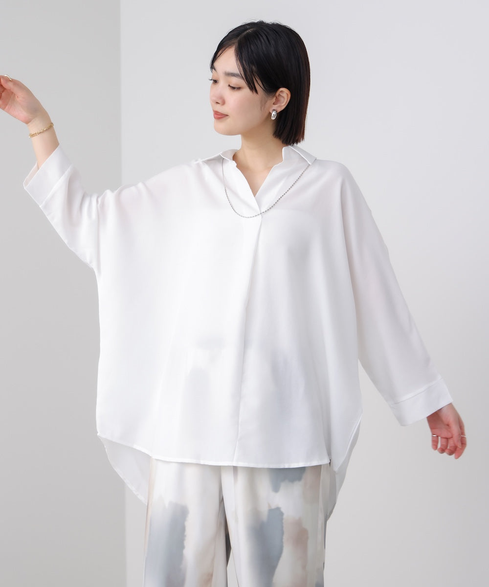 新色追加】麻ライクシャツチュニック