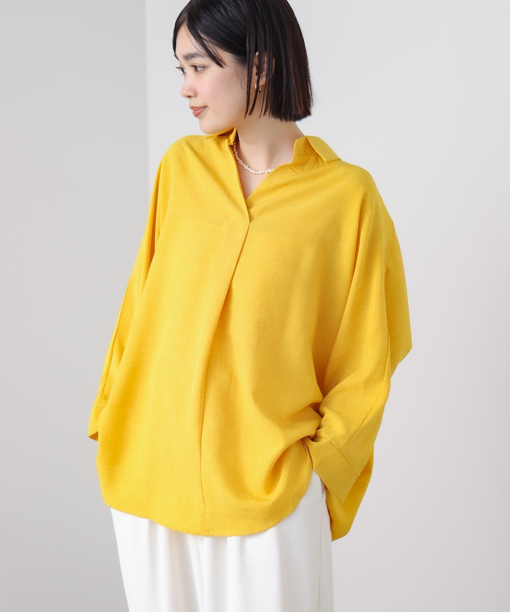 麻ライクシャツチュニック［3/18発送予定］