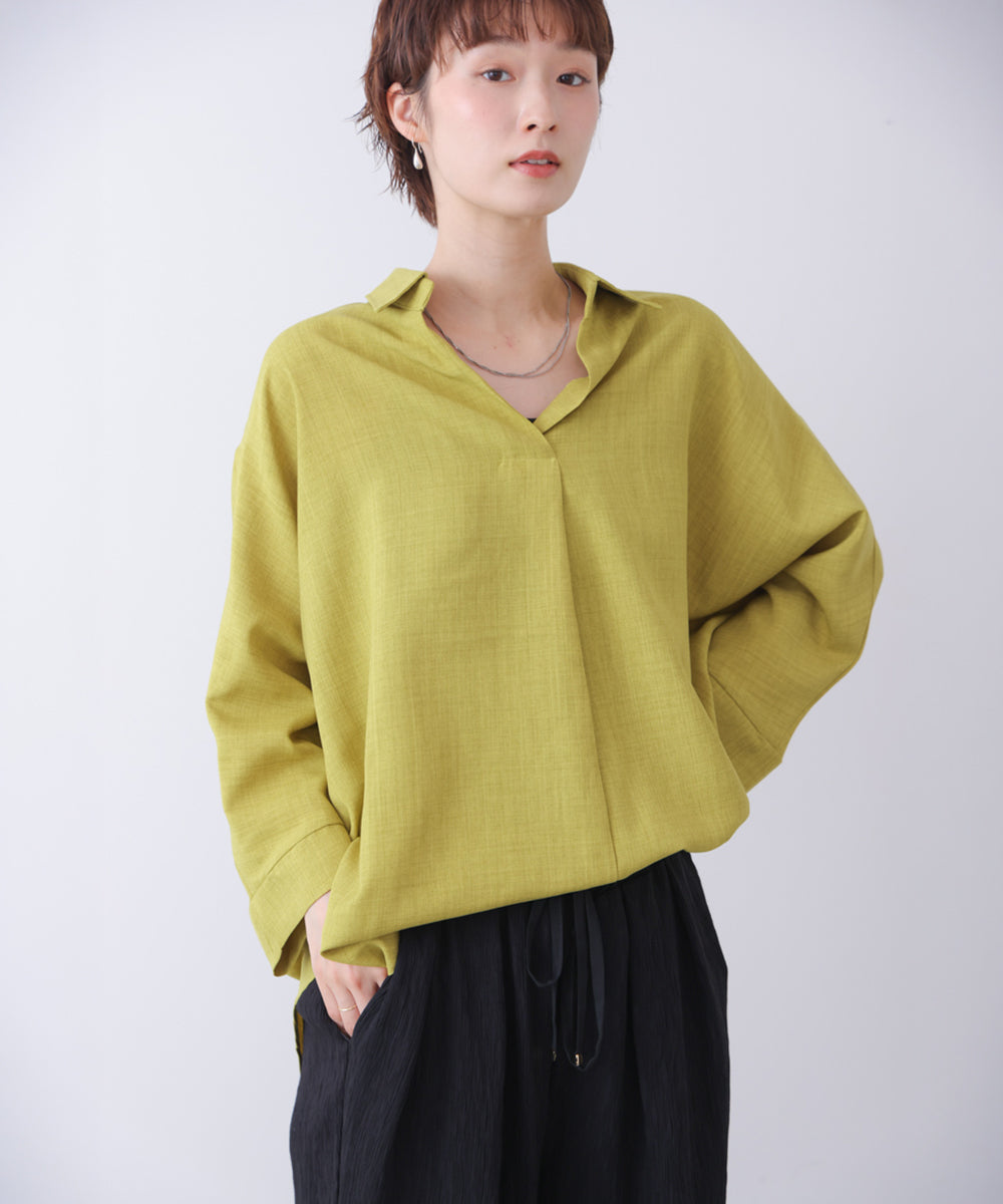 新色追加】麻ライクシャツチュニック