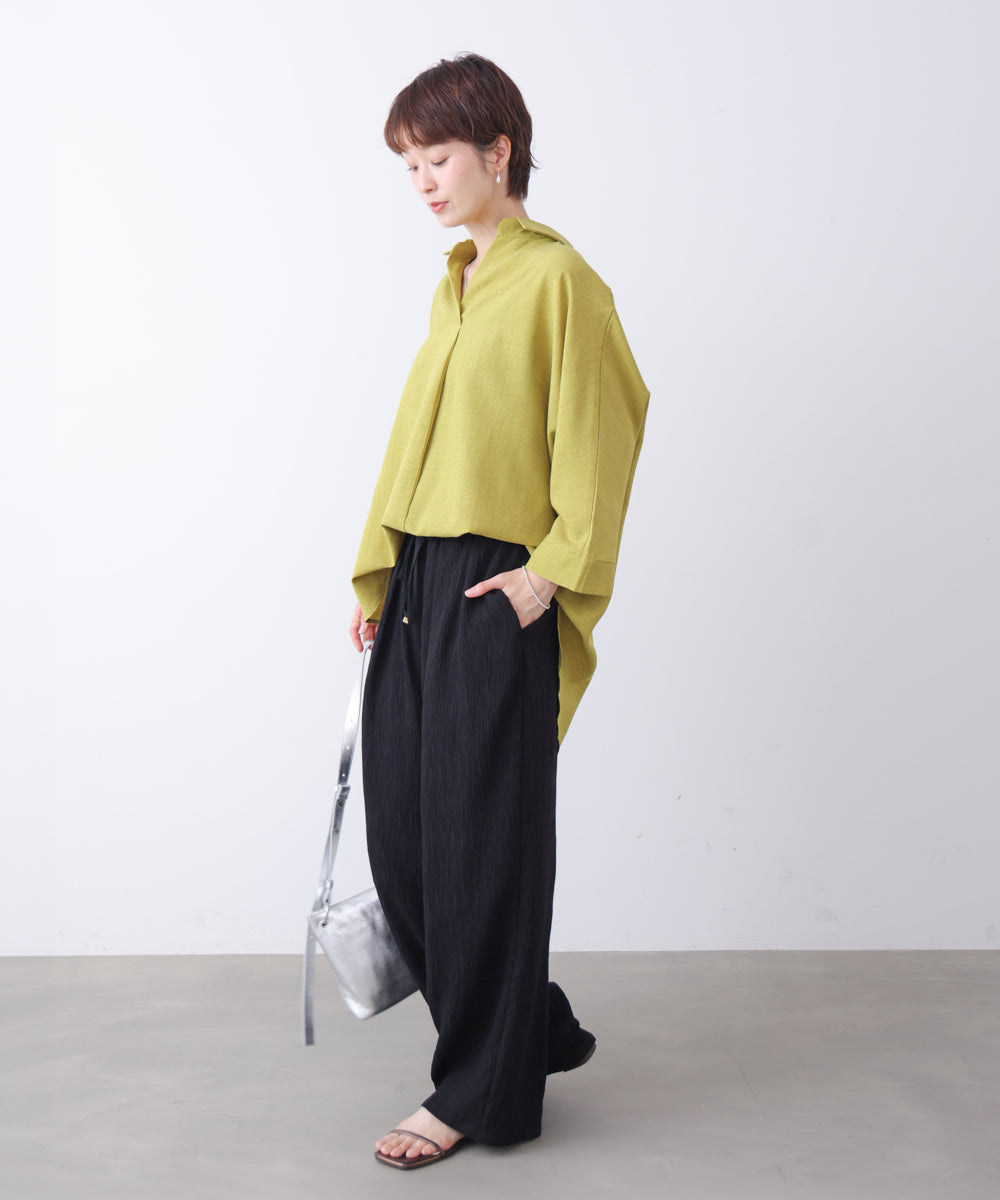 新色追加】麻ライクシャツチュニック