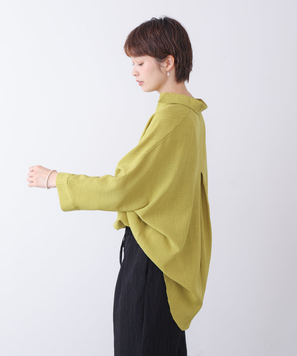 【新色追加】麻ライクシャツチュニック
