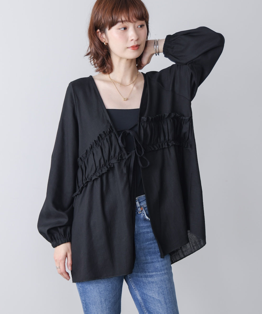 綿麻カーディガン