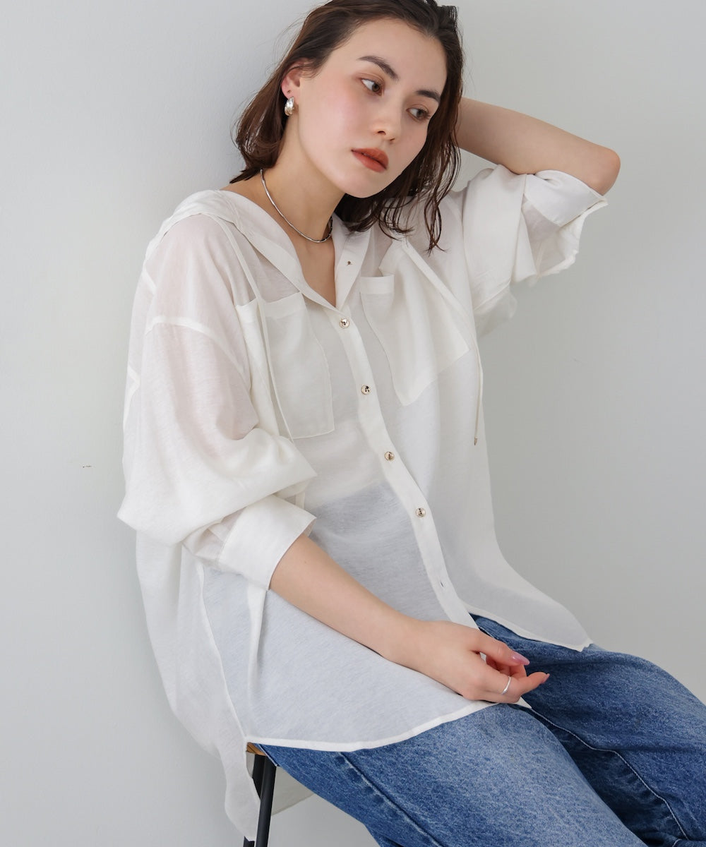 フーデットシャツ