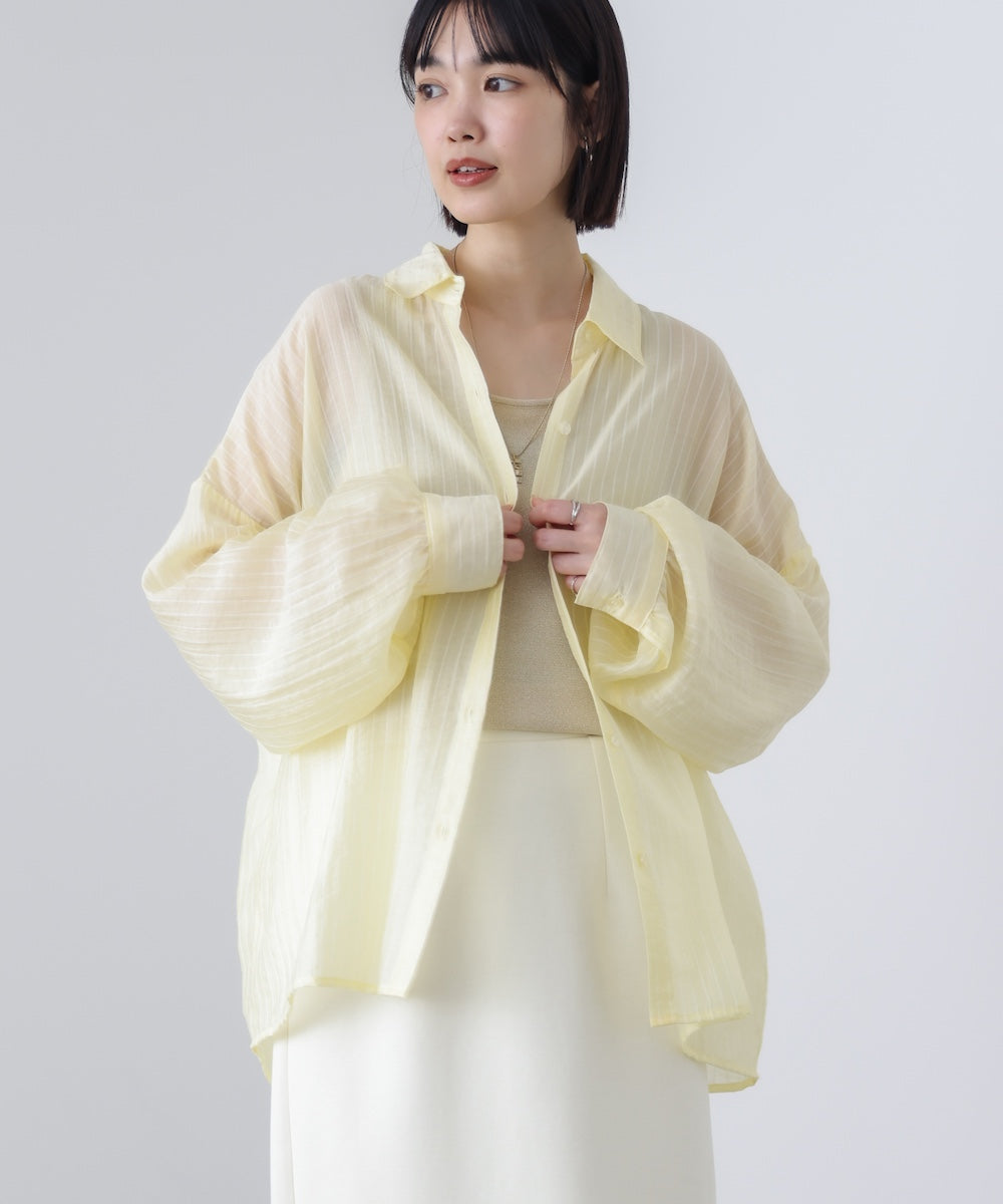 【WEB限定】シアーストライプシャツ