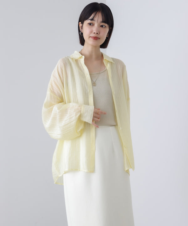 【WEB限定】シアーストライプシャツ