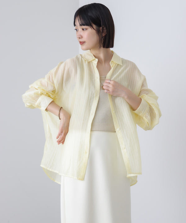 【WEB限定】シアーストライプシャツ