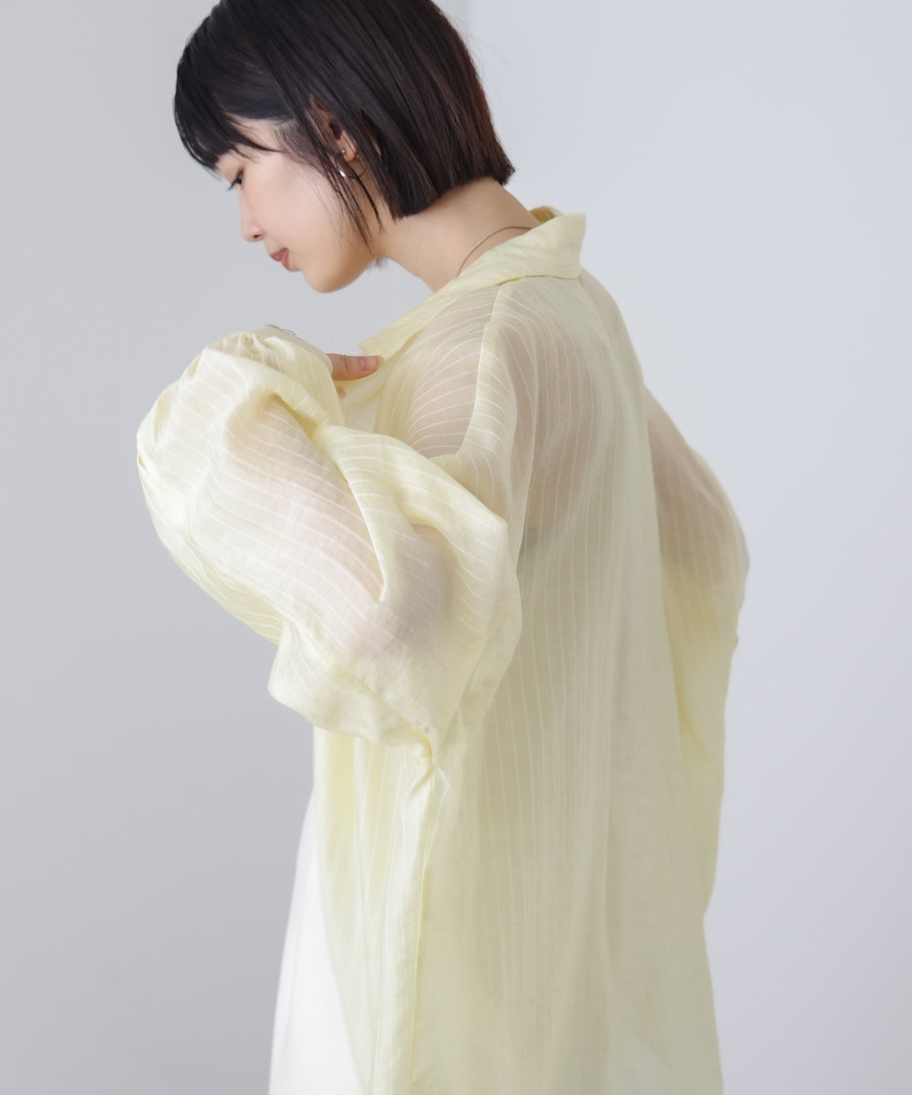 【WEB限定】シアーストライプシャツ
