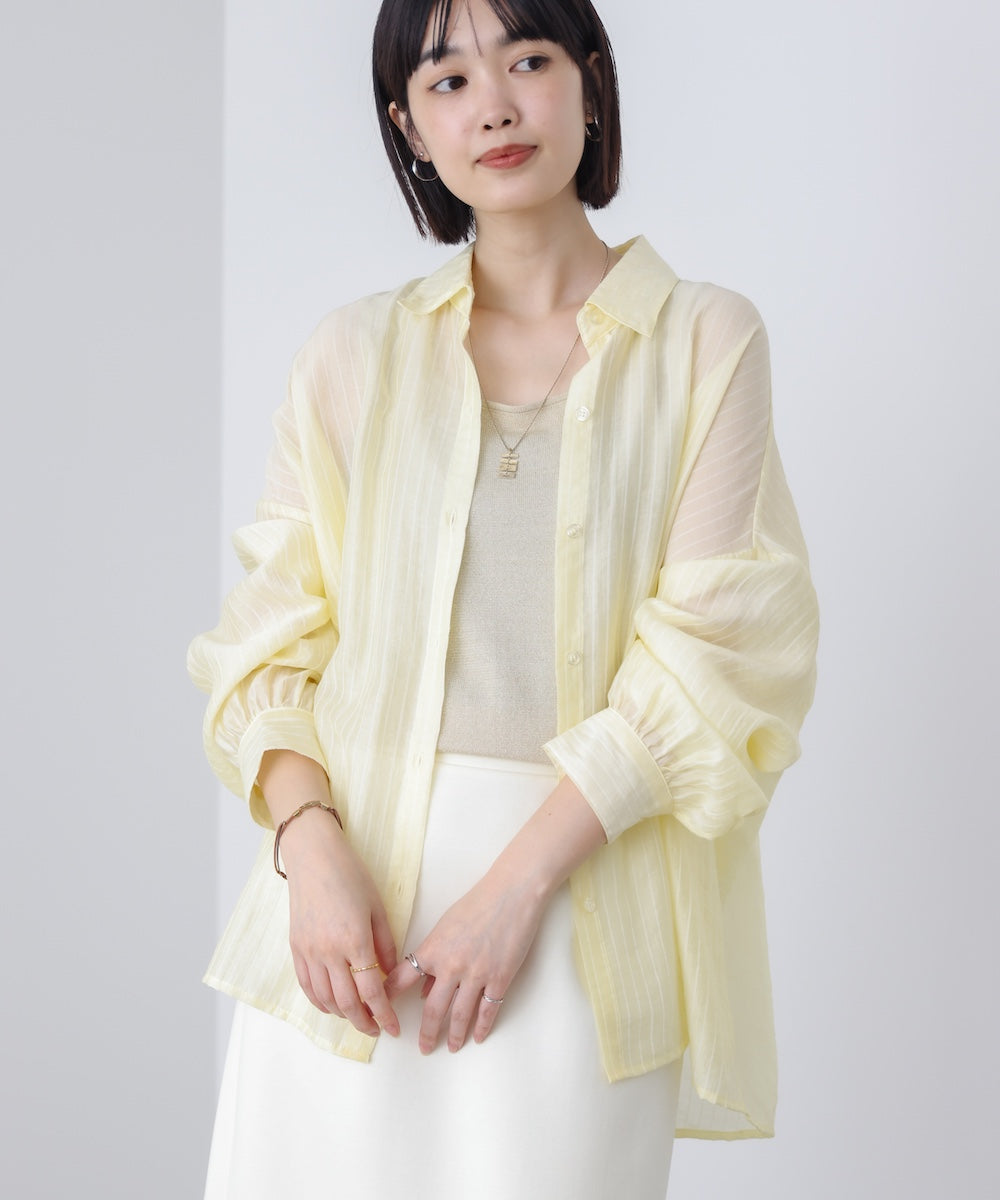 【WEB限定】シアーストライプシャツ