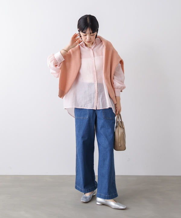 【WEB限定】シアーストライプシャツ