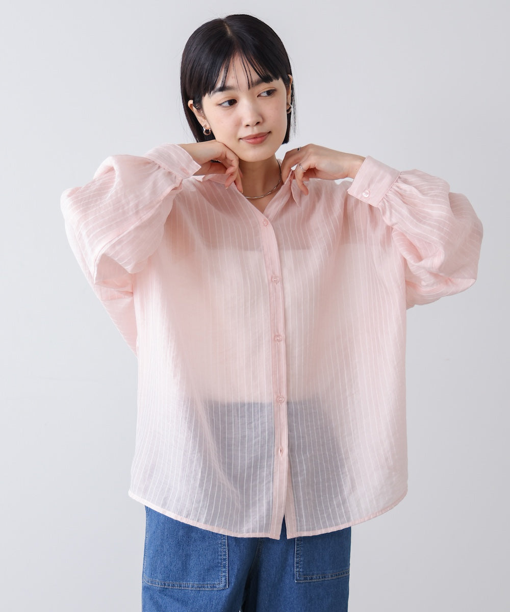 【WEB限定】シアーストライプシャツ