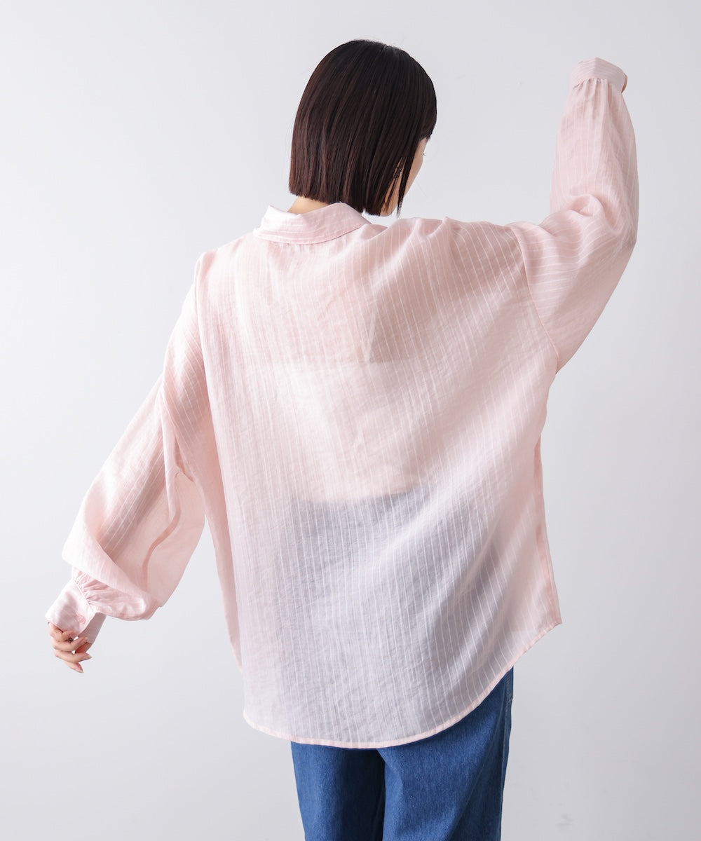 【WEB限定】シアーストライプシャツ