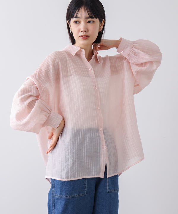【WEB限定】シアーストライプシャツ