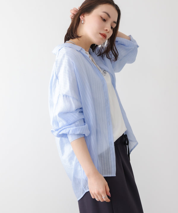 【WEB限定】シアーストライプシャツ