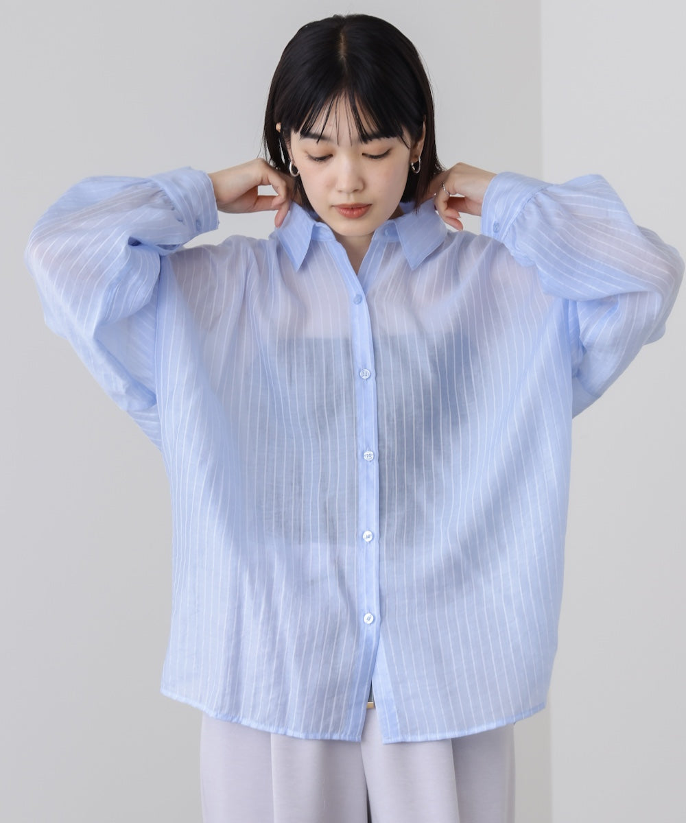 【WEB限定】シアーストライプシャツ