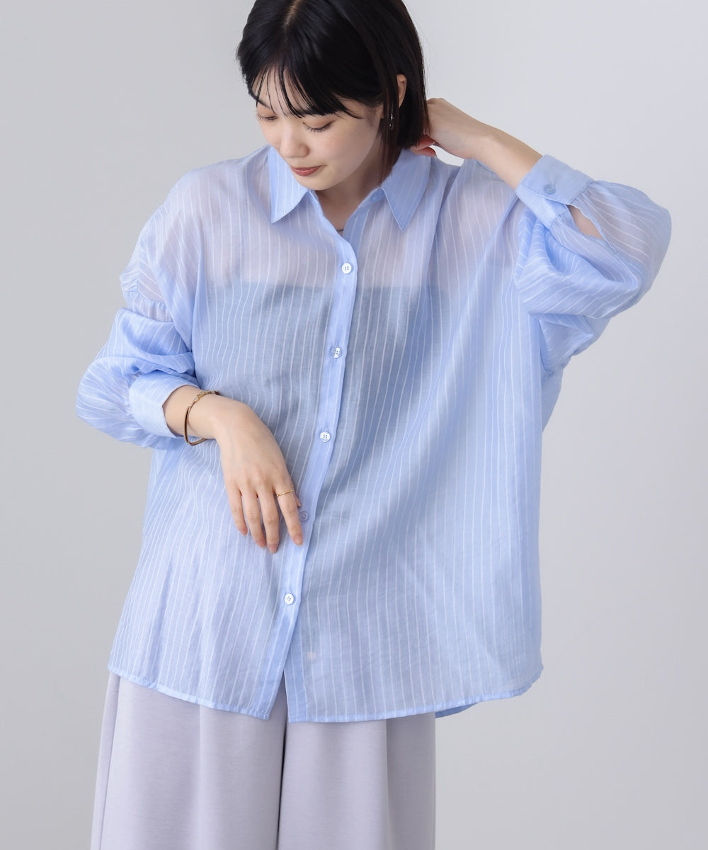 【WEB限定】シアーストライプシャツ