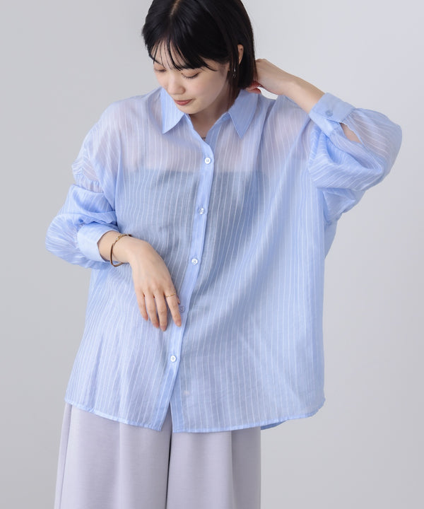 【WEB限定】シアーストライプシャツ