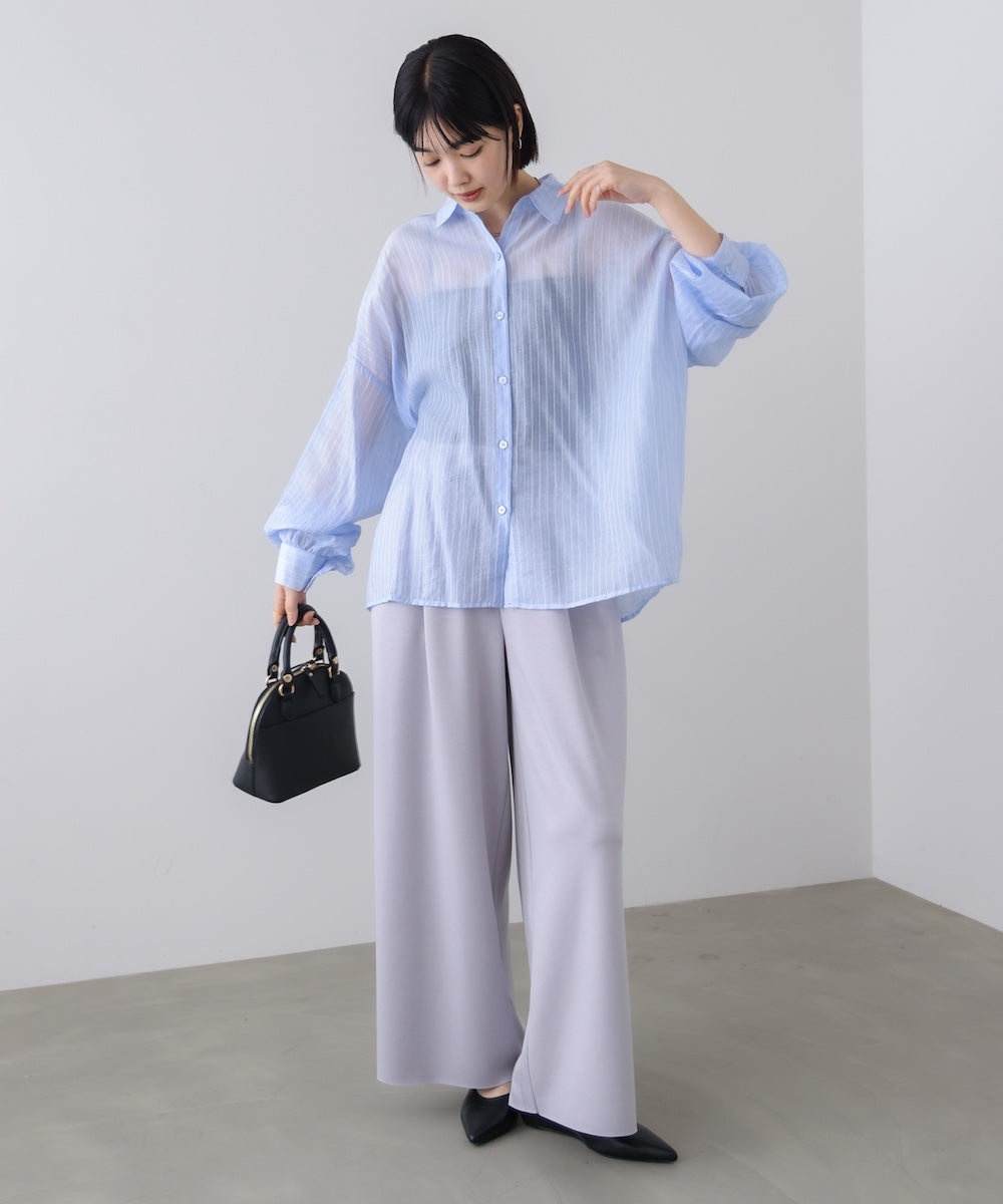 【WEB限定】シアーストライプシャツ