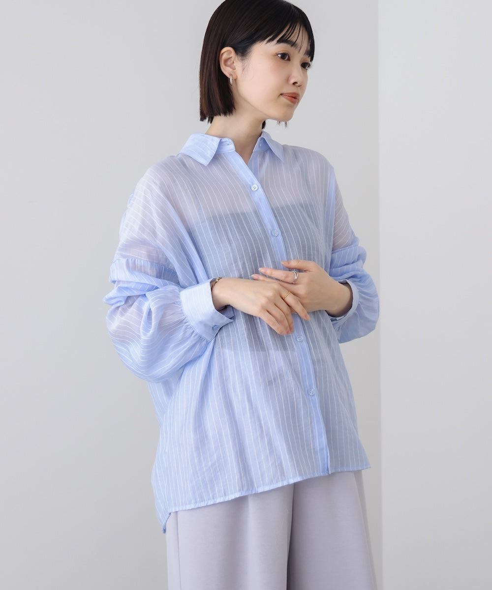 【WEB限定】シアーストライプシャツ