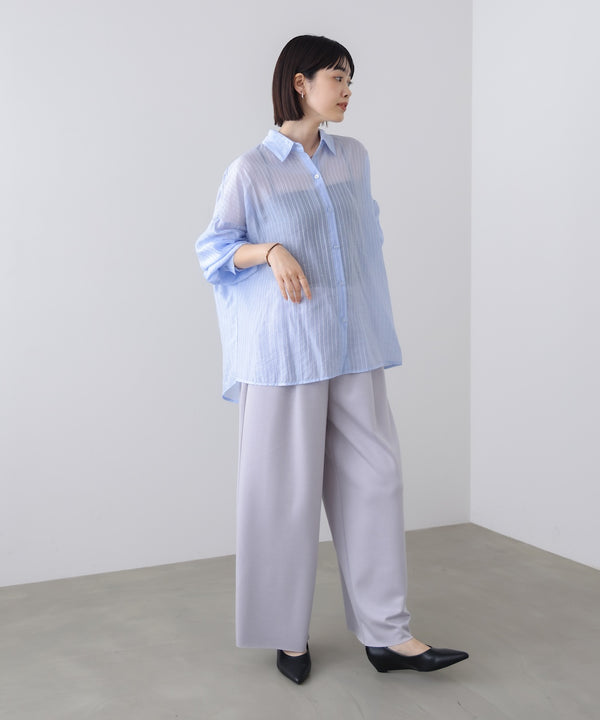 【WEB限定】シアーストライプシャツ