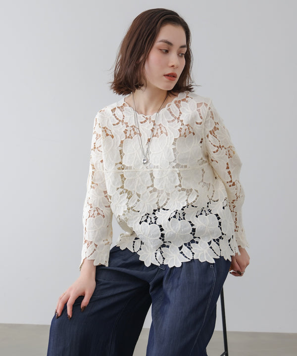 ケミカルレースブラウス［3/27発送予定］