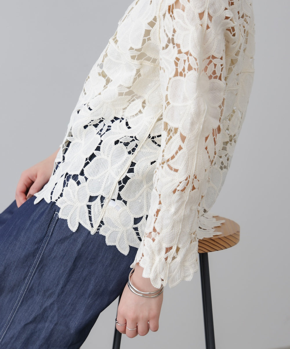 ケミカルレースブラウス［3/27発送予定］