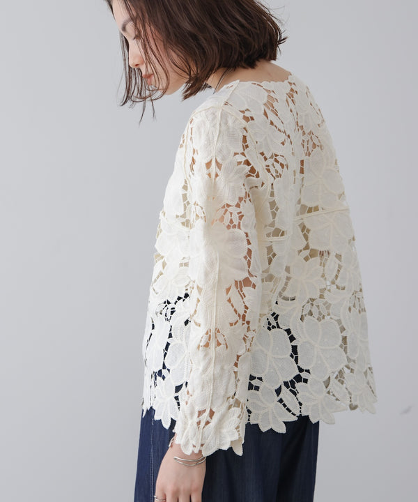 ケミカルレースブラウス［3/27発送予定］
