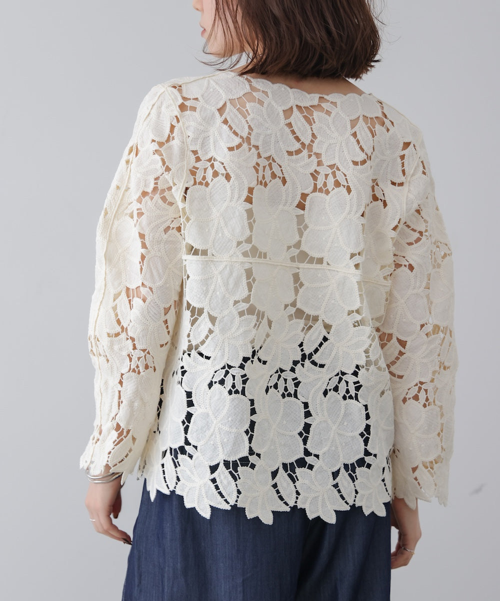 ケミカルレースブラウス［3/27発送予定］