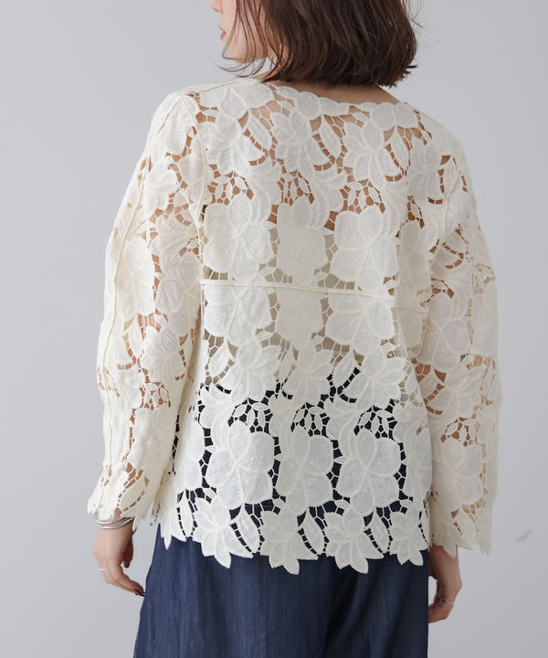 ケミカルレースブラウス［3/27発送予定］