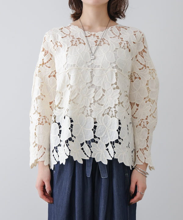 ケミカルレースブラウス［3/27発送予定］