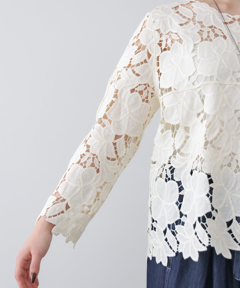 ケミカルレースブラウス［3/27発送予定］
