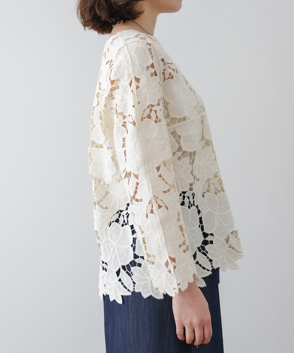 ケミカルレースブラウス［3/27発送予定］