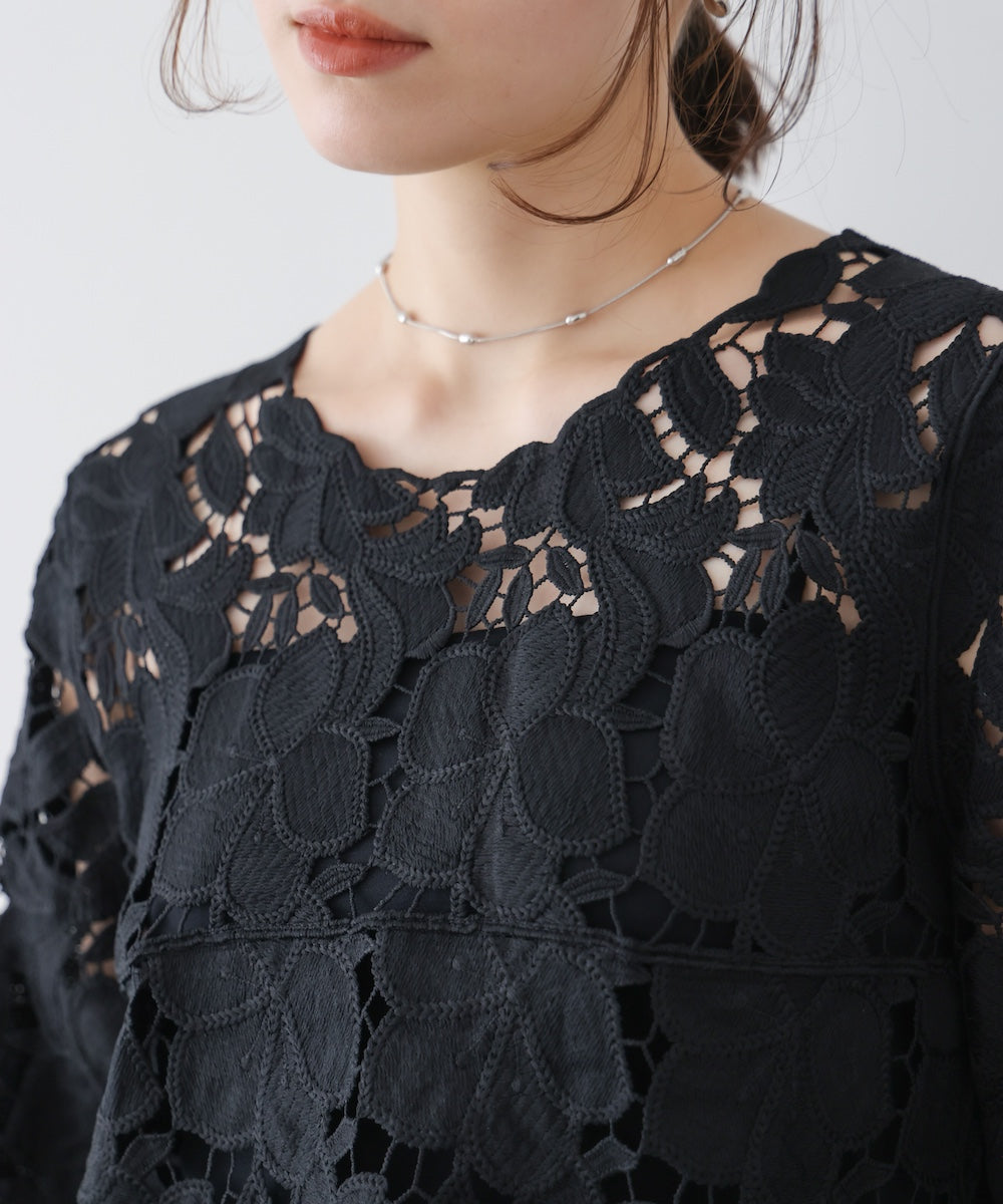 ケミカルレースブラウス［3/27発送予定］