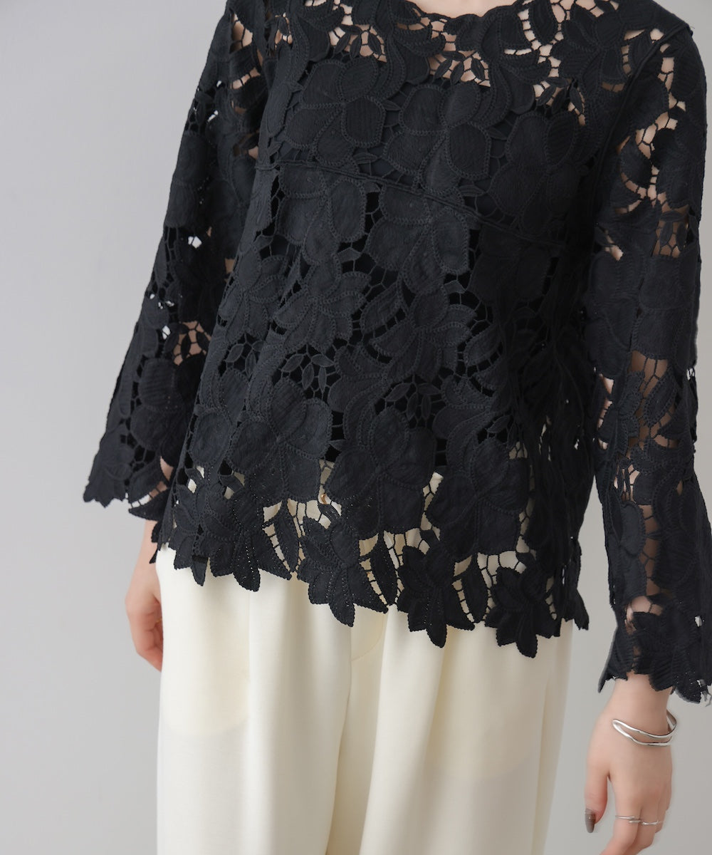ケミカルレースブラウス［3/27発送予定］