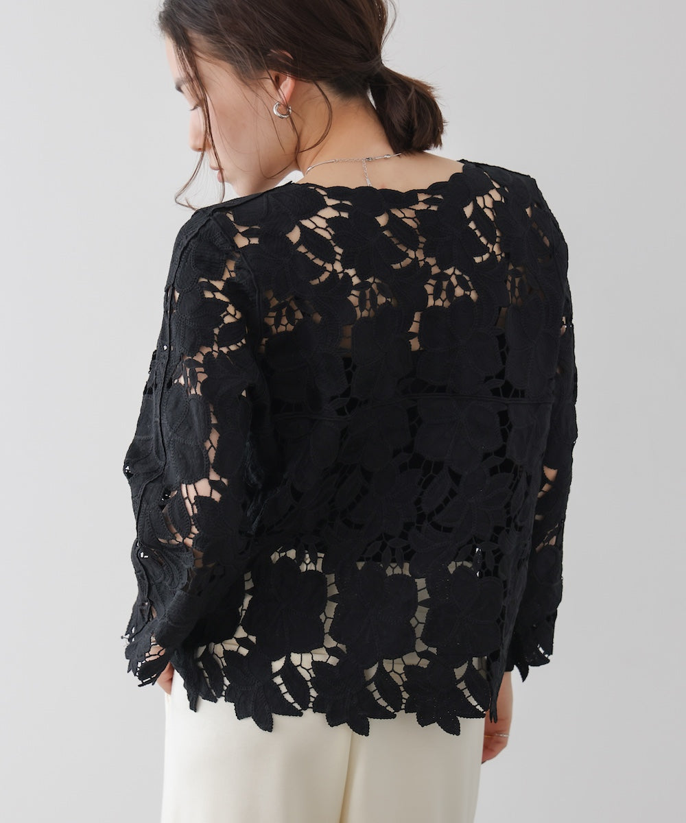 ケミカルレースブラウス［3/27発送予定］