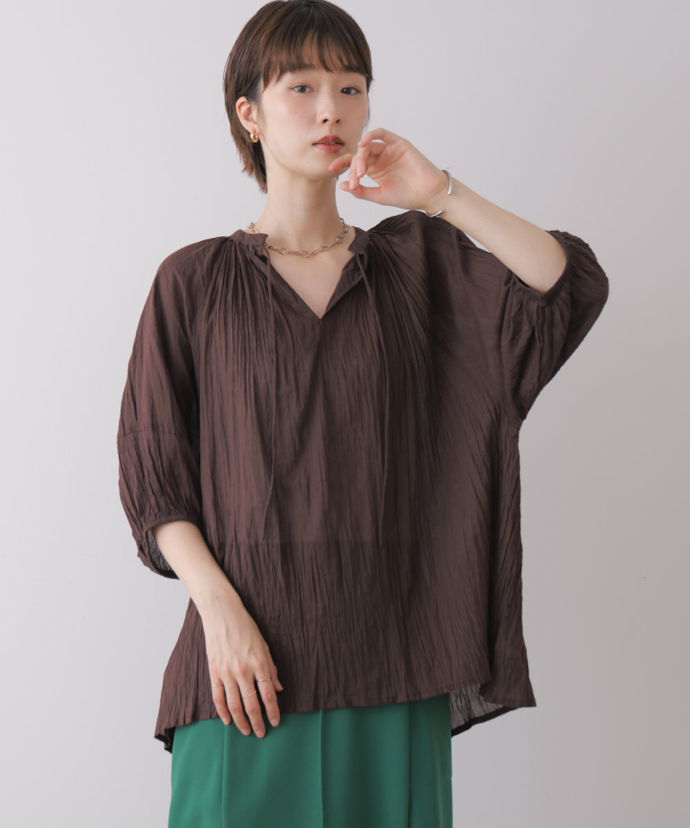 クリンクルシアーブラウス［8/7発送予定］