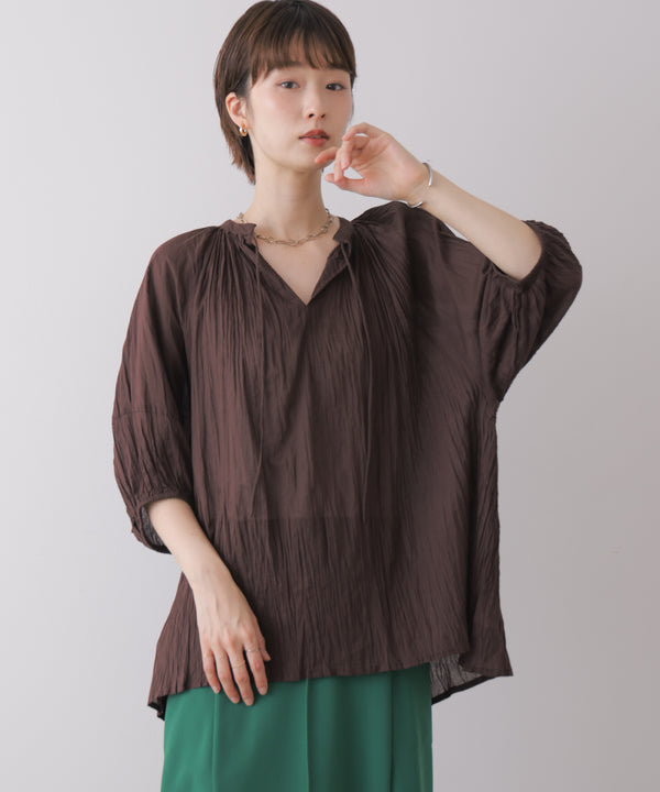 クリンクルシアーブラウス［8/7発送予定］