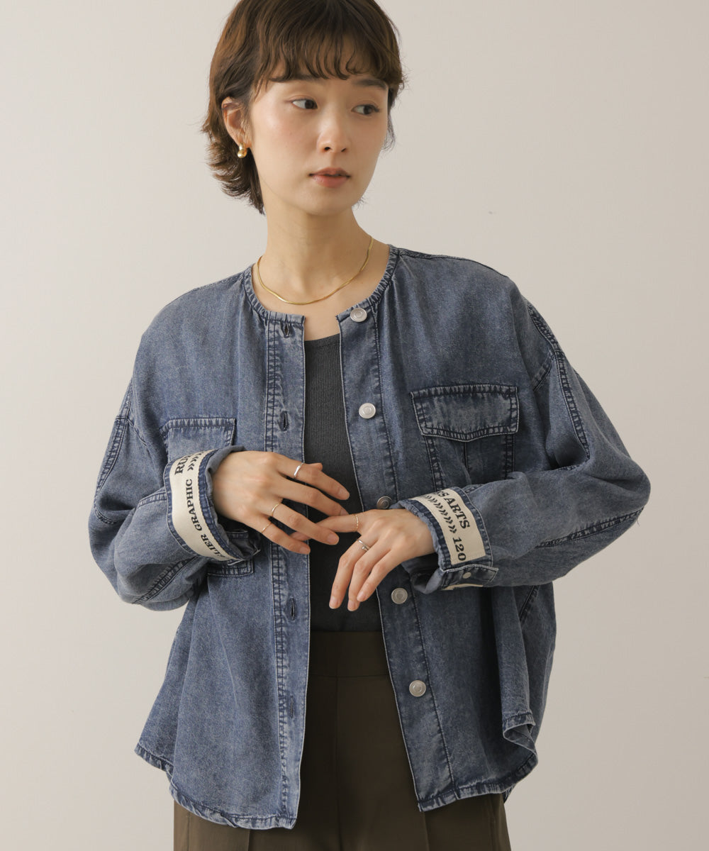 パウダーシルクデニムジャケット［8/28発送予定］