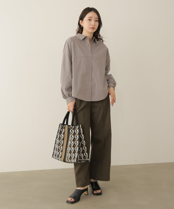 TC起毛バックヨークテープブラウス［9/9発送予定］