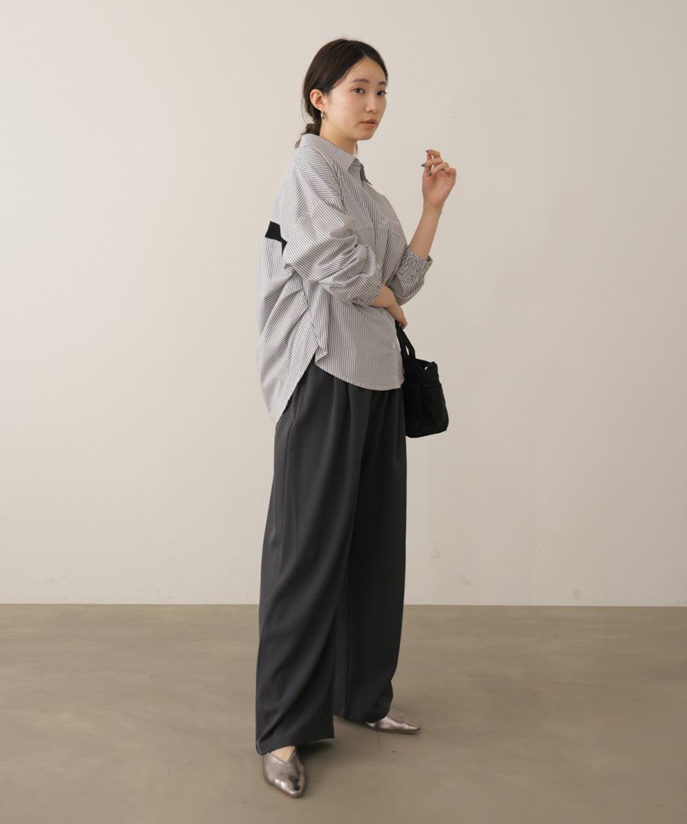 TC起毛バックヨークテープブラウス［9/9発送予定］