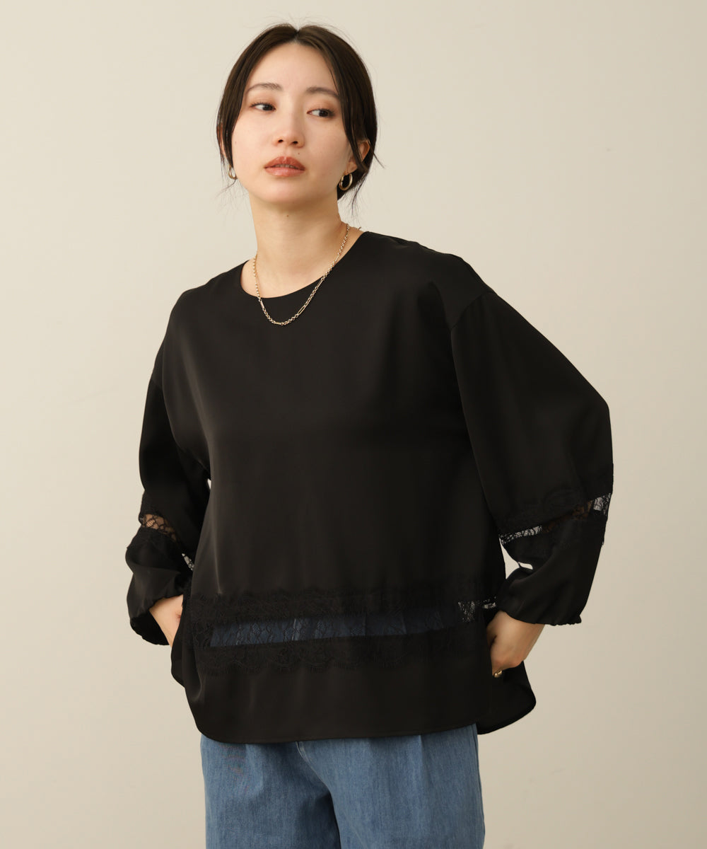 レースドッキングブラウス［10/20発送予定］