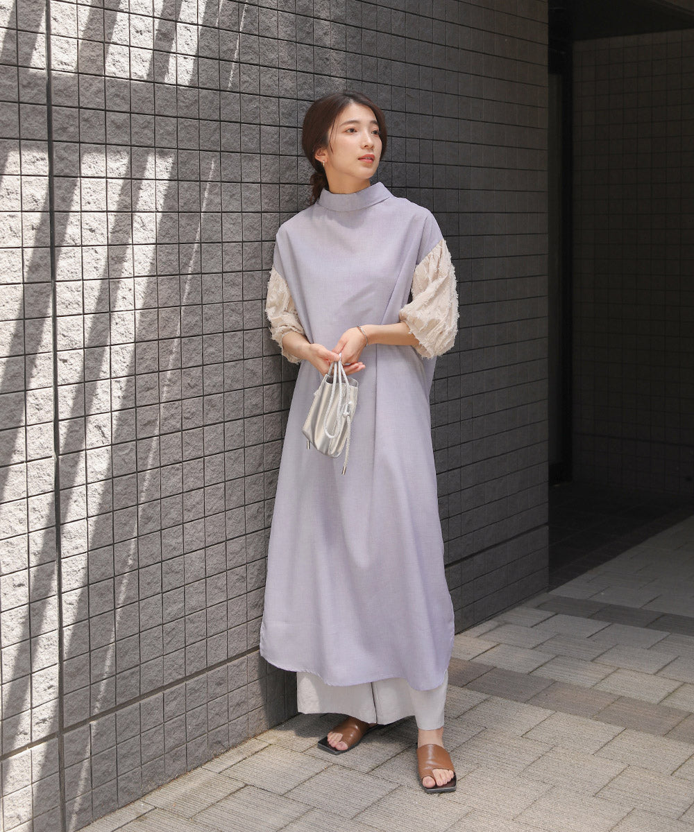 BouJeloud ロールネックロングワンピース