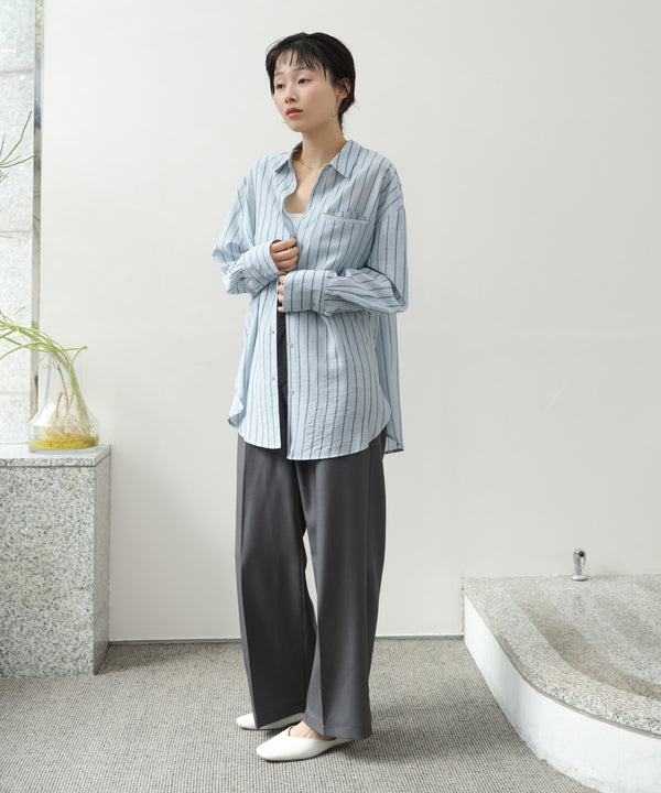 シアーストライプシャツ