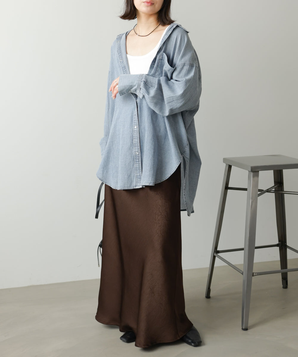 シアーデニムシャツ