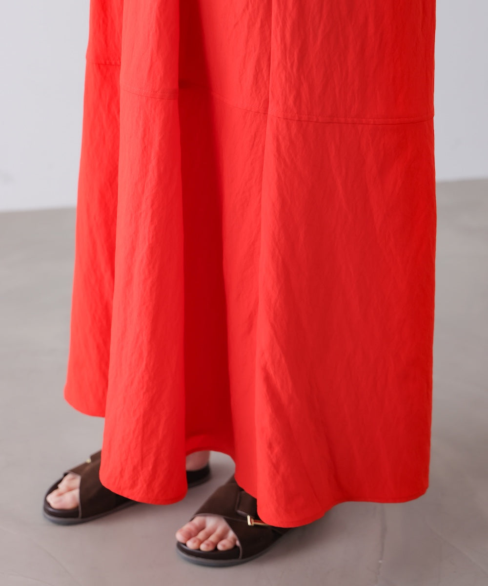 ナイロン混袖ボリュームワンピース［4/10発送予定］