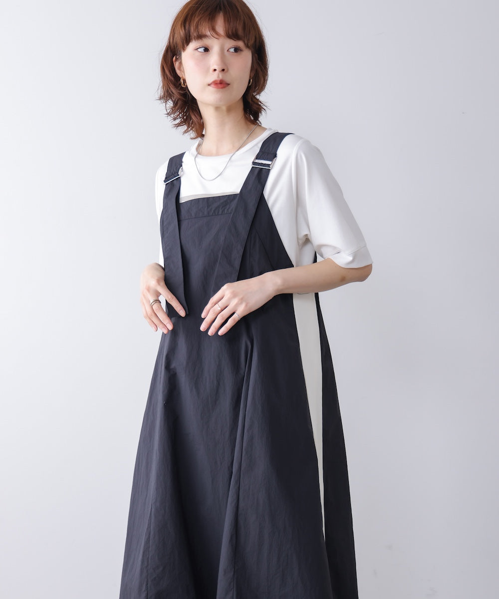 ライトタイプライター配色ワンピース