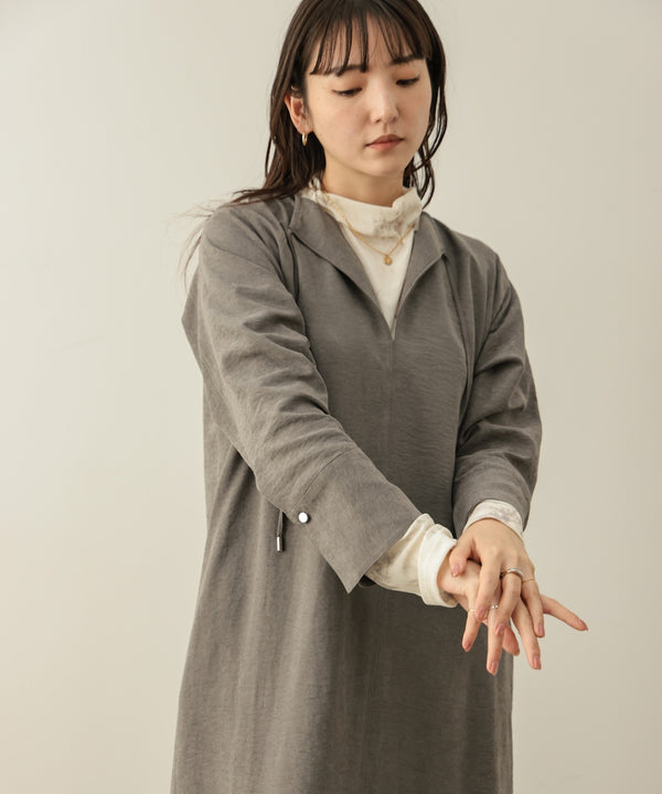 ベロアインナー付スエードタッチワンピース［10/23発送予定］