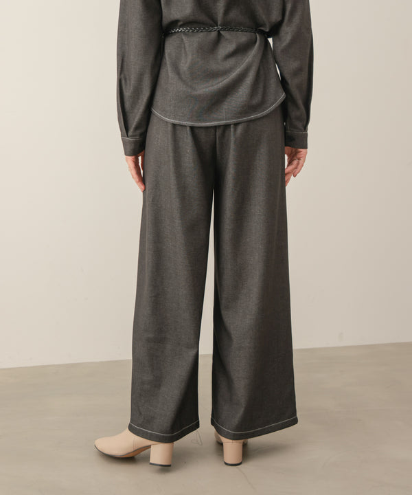 デニム調シャツセットアップ［10/30発送予定］