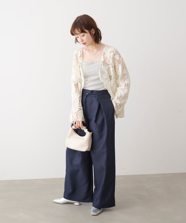 デザインレースカーディガン